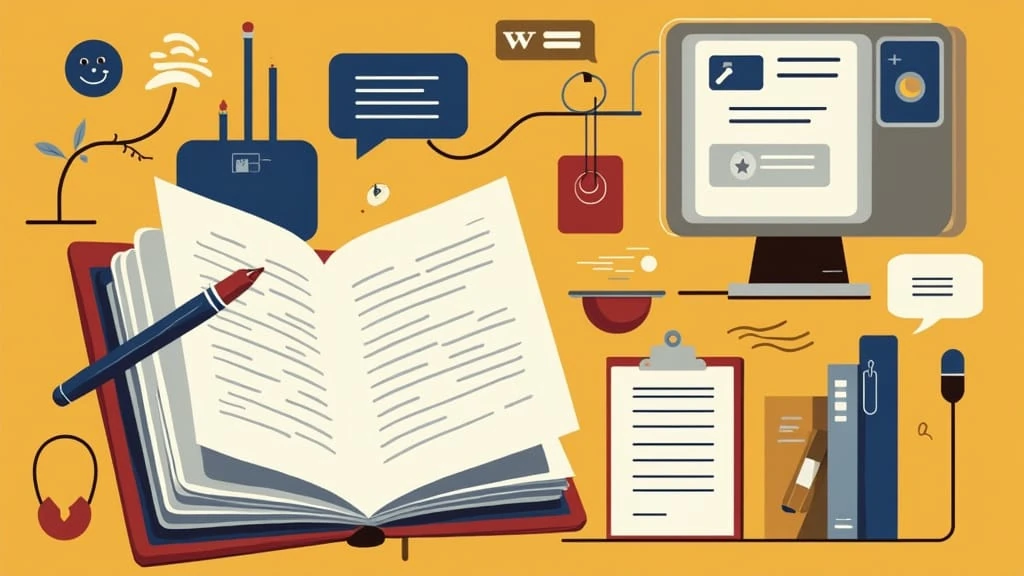 Illustration CQJA: carnet, notes et interface numerique